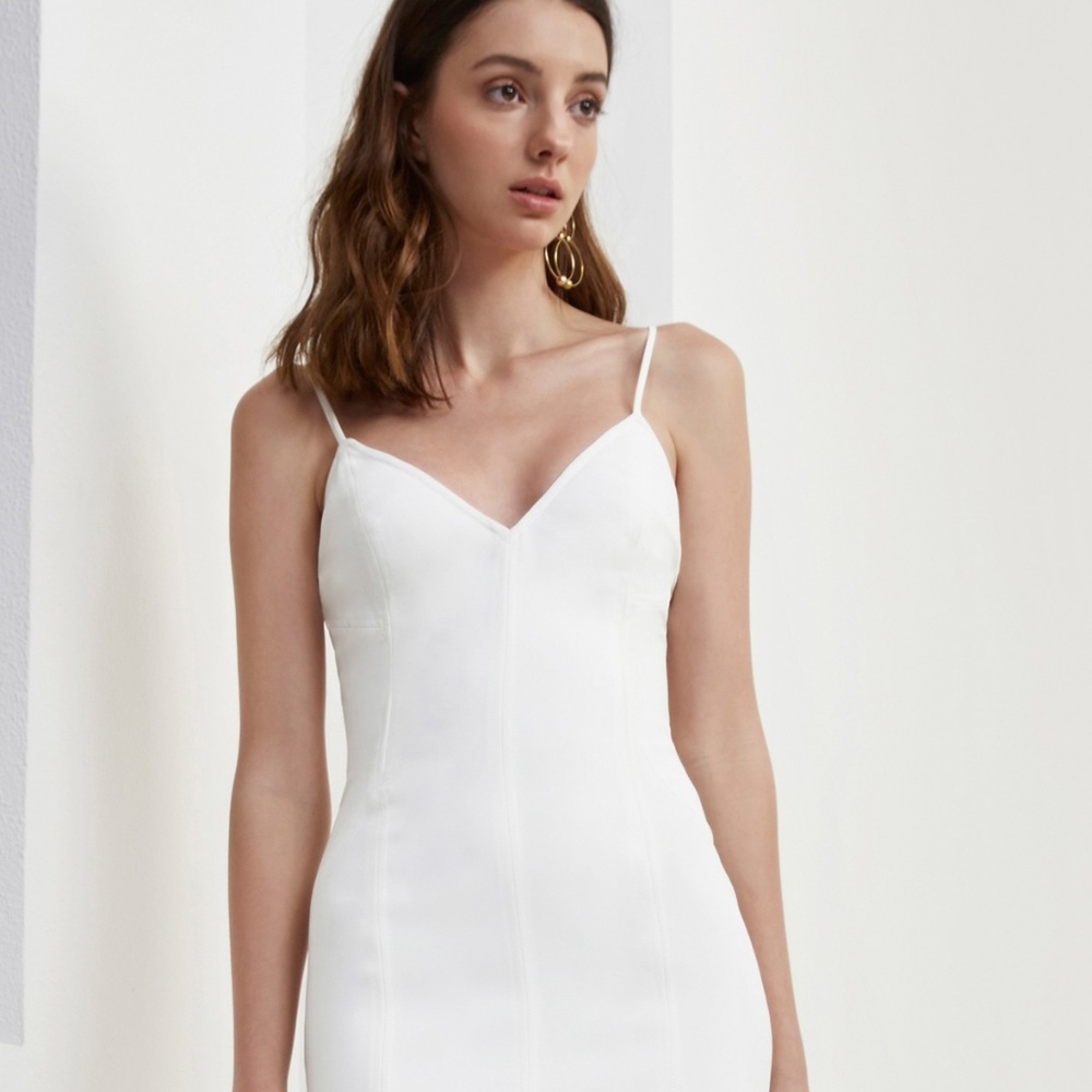 Full Length Spaghetti Strap Dress, Ivory